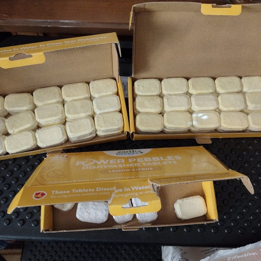 Earth Breeze Power Pebbles Dishwasher Tablets  Lemon Citrus